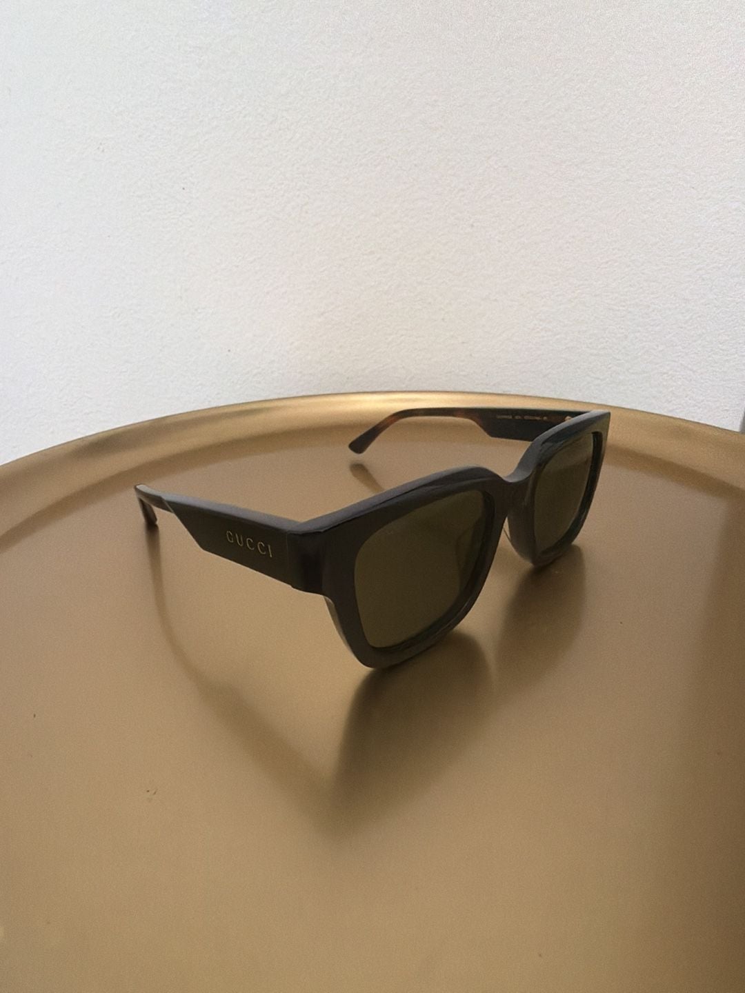 Gucci Men Authentic Sunglasses Black Green Brown Square Gg1670sk 004 Brand New